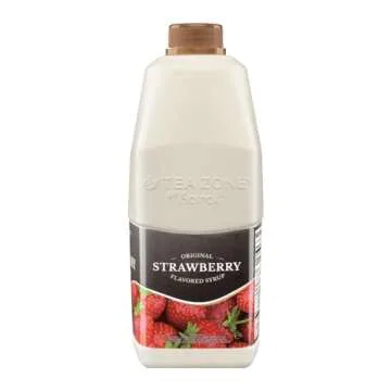 Tea Zone J1090 64 oz Strawberry Syrup for Tea, Sweets, Ice Cream, Cocktails Blending