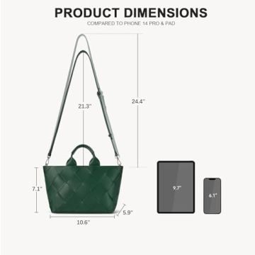 BOSTANTEN Woven Tote Bag for Women Top Handle Purses and Handbags Shoulder Crossbody Purse With Zipper