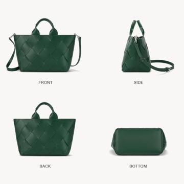 BOSTANTEN Woven Tote Bag for Women Top Handle Purses and Handbags Shoulder Crossbody Purse With Zipper