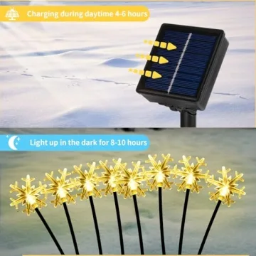 Solar Snowflake Lights for Festive Outdoor Decor