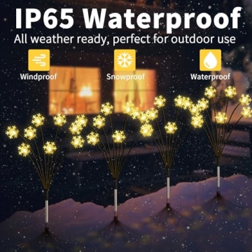 Solar Snowflake Lights for Festive Outdoor Decor