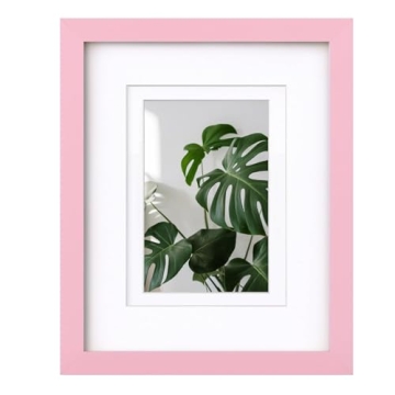 Egofine 8x10 Picture Frame Made of Solid Wood with Plexiglass, Display Pictures 4x6/5x7 with Mat or ...