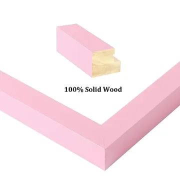 Egofine 8x10 Solid Wood Picture Frame - Pink
