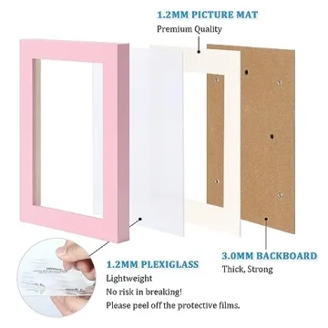 Egofine 8x10 Solid Wood Picture Frame - Pink