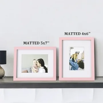 Egofine 8x10 Solid Wood Picture Frame - Pink