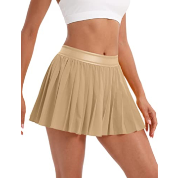 UrKeuf Women's Pleated Tennis Skirts with Pockets For Sports and Casual Wear