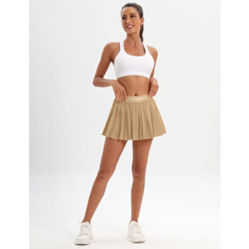 Stylish UrKeuf Women's Pleated Tennis Skirts with Pockets