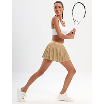 Stylish UrKeuf Women's Pleated Tennis Skirts with Pockets
