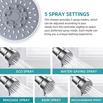 High Pressure Filtered Shower Head for Healthier Skin and Hair