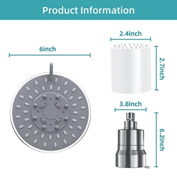 High Pressure Filtered Shower Head for Healthier Skin and Hair