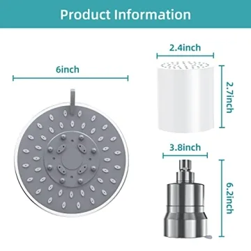 High Pressure Filtered Shower Head for Healthier Skin and Hair
