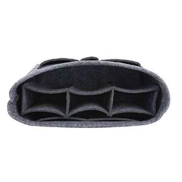 ZTUJO Purse Organizer Insert, Felt Bag Organizer For Handbag Purse Organizer,13 Colors, 6 Size (Slender Medium, Grey)