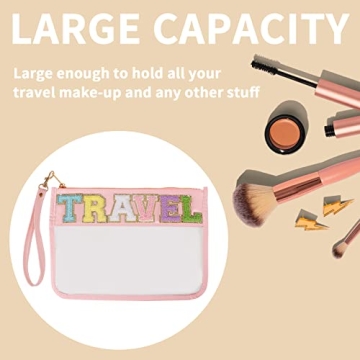 Iqimott Monogram Letter Clear Bag - Travel & Makeup Essential