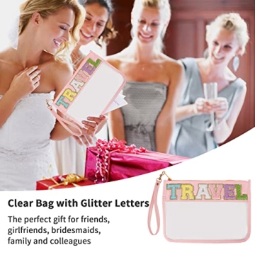 Iqimott Monogram Letter Clear Bag - Travel & Makeup Essential