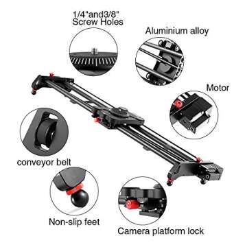 GVM Great Video Maker Camera Motorized Slider,48"/120CM,Automatic Round Trip,Time Lapse,Panoramic Sh...