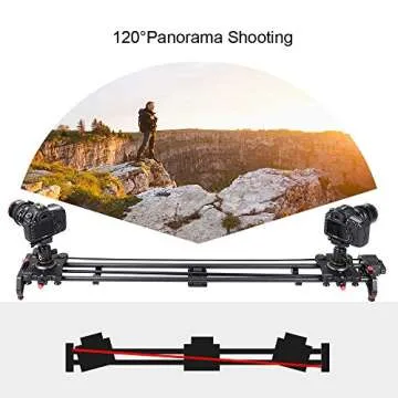 GVM Great Video Maker Camera Motorized Slider,48"/120CM,Automatic Round Trip,Time Lapse,Panoramic Shooting,Video Capture,Slider Smooth and Stable,with Battery