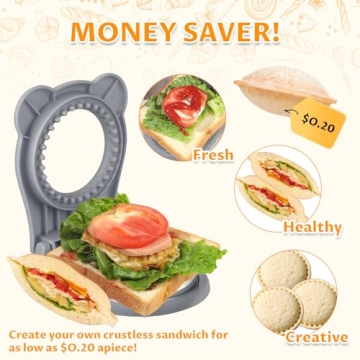 CHICHAUS Uncrustable Sandwich Maker for Kids & Families