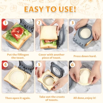 CHICHAUS Uncrustable Sandwich Maker for Kids & Families