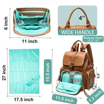MOMINSIDE Diaper Bag Backpack: Stylish & Functional 14 Pockets