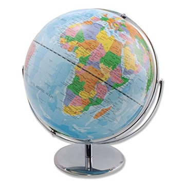 Advantus 12-Inch Globe with Metal Base and Raised Relief