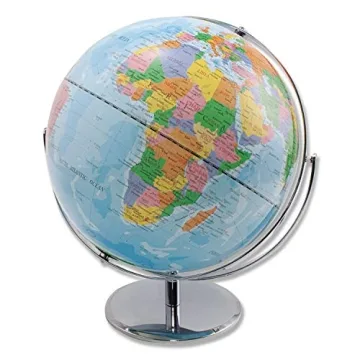 Advantus 12-Inch Globe with Metal Base and Raised Relief