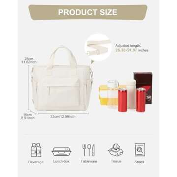 UPPACK Lunch Bag Women,Large Adult Lunch Box for Women Men,Insulated Lunch Tote Bag For Work,Fit and...