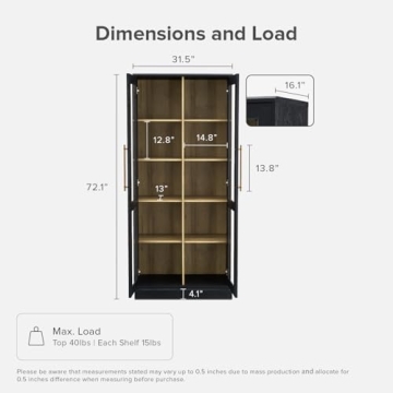 Mopio Blake Tall Display Cabinet for Modern Storage Solutions