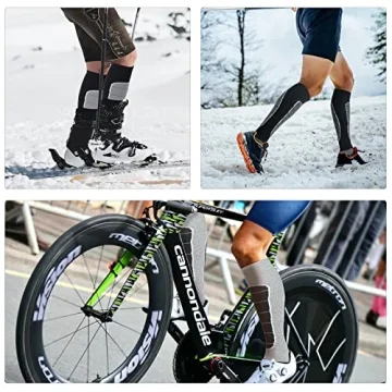 Merino Wool Thermal Ski Socks - 3 Pairs for Winter