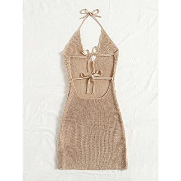 MakeMeChic Women's Stylish Sleeveless Swim Cover Up