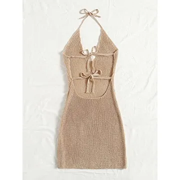 MakeMeChic Women's Stylish Sleeveless Swim Cover Up