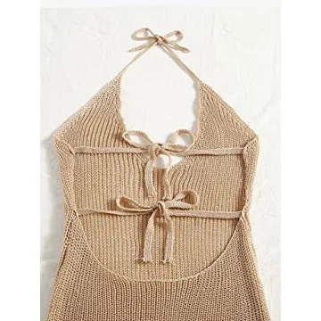 MakeMeChic Women's Stylish Sleeveless Swim Cover Up