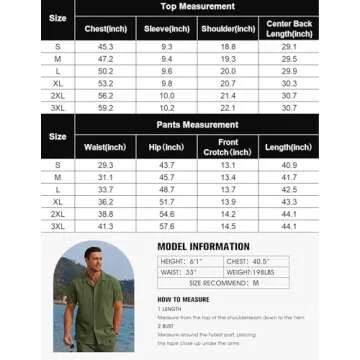 COOFANDY Men Beach Linen Outfits Sets 2 Piece Cuba Guayabera Shirts Summer Island Sets