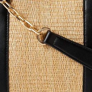 Orla Boxy Straw Crossbody by The Drop - Stylish Summer Bag