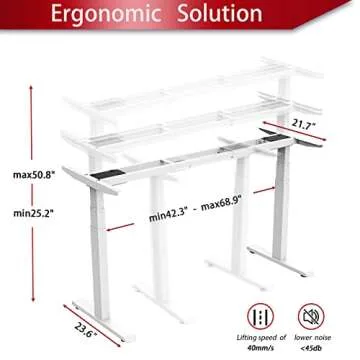 AIMEZO Dual Motor Electric Standing Desk Frame for Home Office