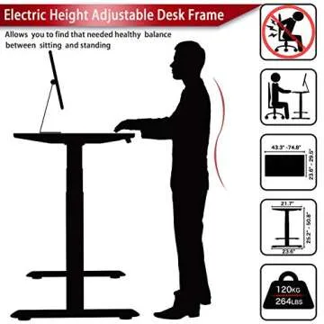 AIMEZO Dual Motor Electric Standing Desk Frame for Home Office