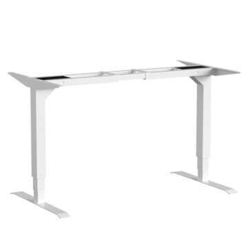 AIMEZO 50.8H Dual Motor Electric Standing Desk Base 3-Stage Height Adjustable Desk Frame Sit Stand Desk Home Office Standing Workstation with One-Touch 4 Presets Memory Control