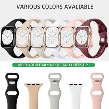 Lerobo Thin Slim Bands Compatible with Apple Watch 40mm 38mm 44mm 45mm 46mm 42mm 41mm 49mm SE iWatch Bands Ultra Series 10 9 8 7 6 5 4 3 2 1 for Women Men,Soft Narrow Sport Strap Wristband
