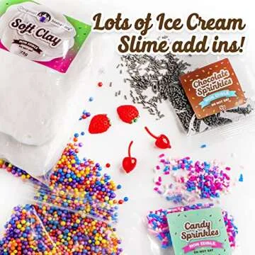 Original Stationery Sweet Sprinkles Ice Cream Slime Kit for Girls, Create Sundaes, Donuts and Cupcake Slimes, DIY Easter Craft Kit, Ideal Slime Ice Cream Maker for Kids Gift for Birthdays, Ages 8-12