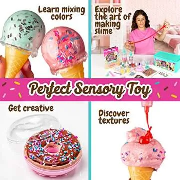 Original Stationery Sweet Sprinkles Ice Cream Slime Kit for Girls, Create Sundaes, Donuts and Cupcake Slimes, DIY Easter Craft Kit, Ideal Slime Ice Cream Maker for Kids Gift for Birthdays, Ages 8-12