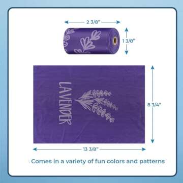 Best Pet Supplies Dog Poop Bags for Waste (150 Bags) Refuse Cleanup, Doggy Roll Replacements for Outdoor Puppy Walking and Travel, Leak Proof and Tear Resistant, Thick Plastic - Assorted Colors