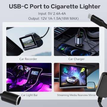 WYMECT USB C to 12V Adapter - Reliable, Compact Power Solution