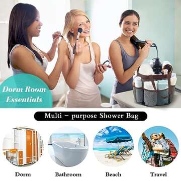Attmu Mesh Shower Caddy - Portable Quick Dry Shower Tote