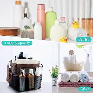 Attmu Mesh Shower Caddy - Portable Quick Dry Shower Tote