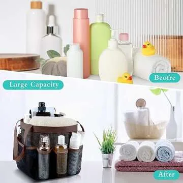 Attmu Mesh Shower Caddy - Portable Quick Dry Shower Tote