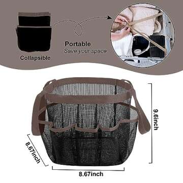Attmu Mesh Shower Caddy - Portable Quick Dry Shower Tote