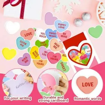125Pcs Valentine’s Heart Cutouts for Classrooms and Parties