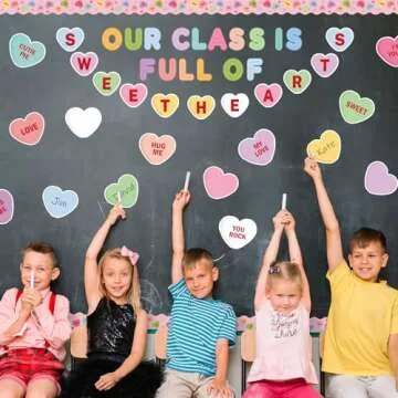125Pcs Valentine’s Heart Cutouts for Classrooms and Parties