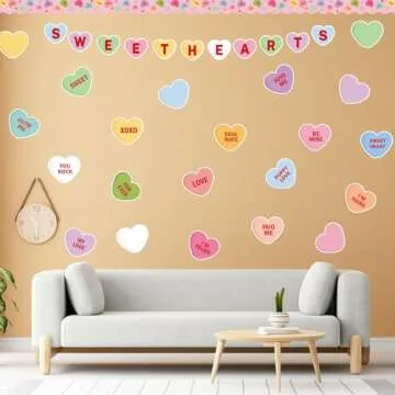 125Pcs Valentine’s Heart Cutouts for Classrooms and Parties