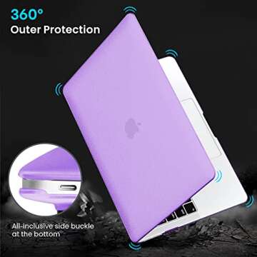Gahwa Compatible with MacBook Air 13 inch Case 2020 2019 2018 Release (Model: A1932/A2179/A2337), Protective Plastic Hard Shell Case Cover - Matte Purple