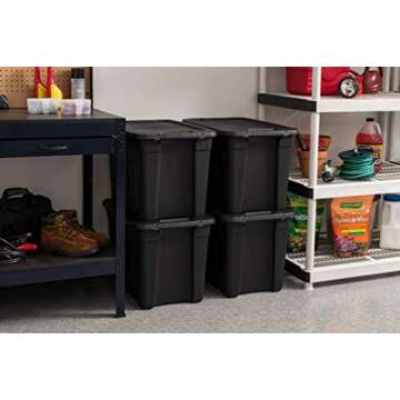 IRIS USA Durable 20 Gallon Storage Totes - Pack of 4